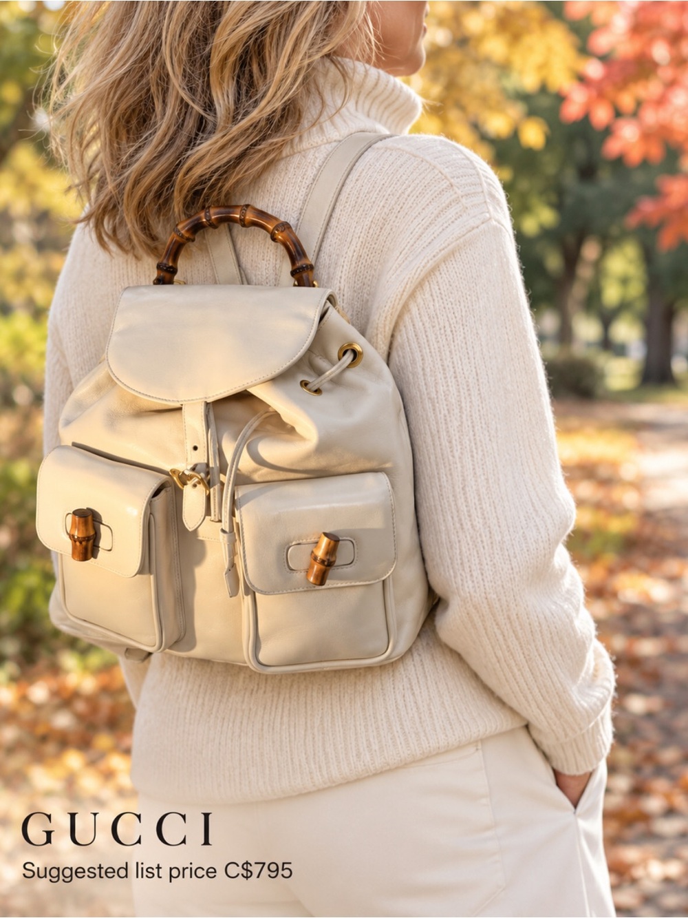 GUCCI BACKPACK REDUCED FROM $3475, NOW $1200, ALREADY AUTHENTICATED
